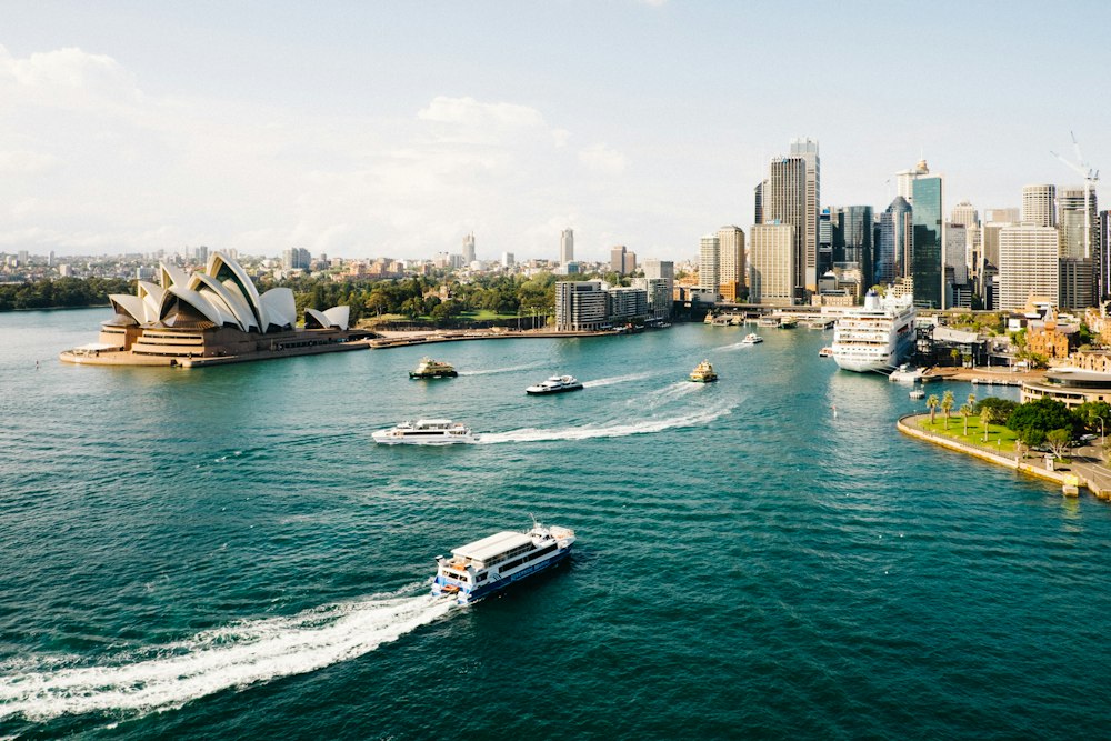 Sydney Harbour, the Opera House and the city skyline